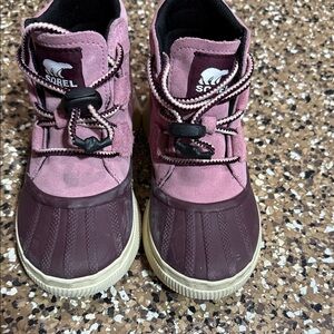 Sorel Kids' Pink and Brown Boots